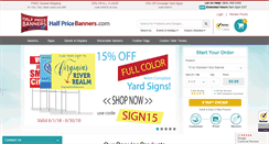 Desktop Screenshot of halfpricebanners.com